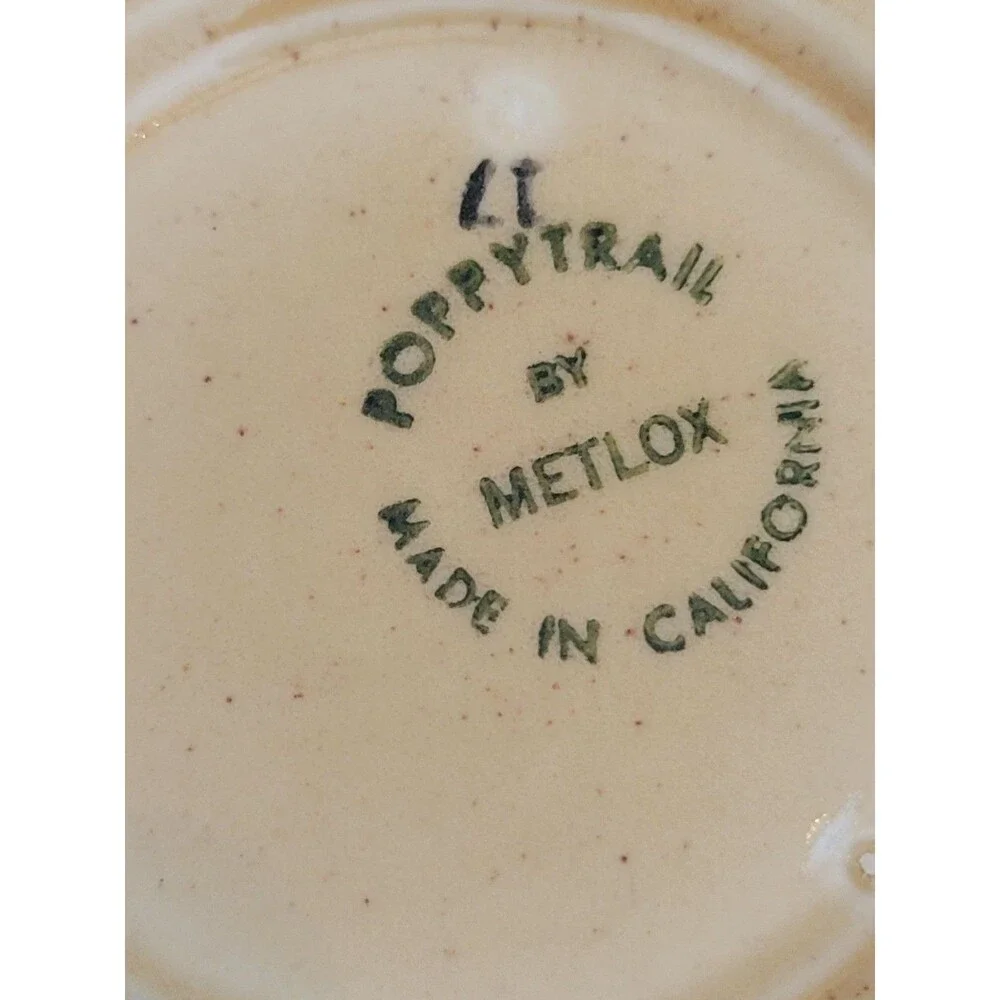 Metlox Poppytrail Provincial Homestead Sugar And Creamer Set #17 #21